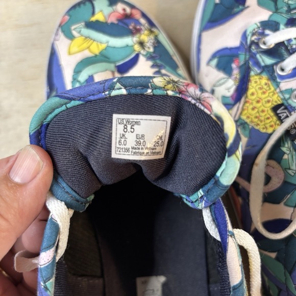 VANS Off The Wall Tropical Foliage Flamingos Womens Shoes Size 8.5 Sneakers - Picture 9 of 9